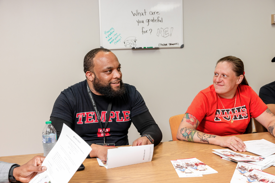 Certified Recovery Specialist Girard Robertson (left) and Episcopal's Lead Recovery Specialist, Lucy Gehan (right).
